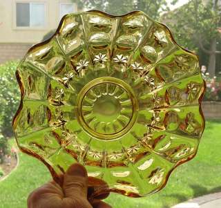 Fenton Colonial Amber Glass Priscilla Candy Dish Bowl  