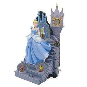  Cinderella leaves the Ball Disney Snowglobe w Clock LE 