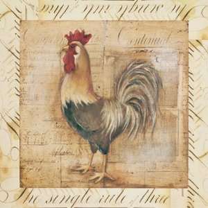 Rustic Farmhouse Rooster II   special by Kimberly Poloson 20x20 