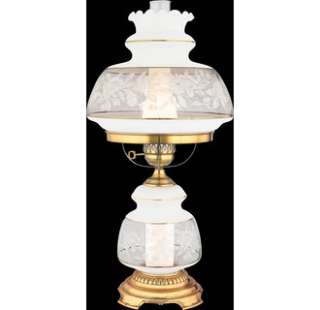   Gold Polished Flem Renaissance Accent Table Lamp with Hurricane  