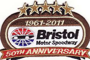 Bristol Motor Speedway 50th Anniversary 1961 2011 NASCAR Patch NEW 