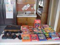 Vintage Atari 2600 Game System & 19 Boxed Games Nice  