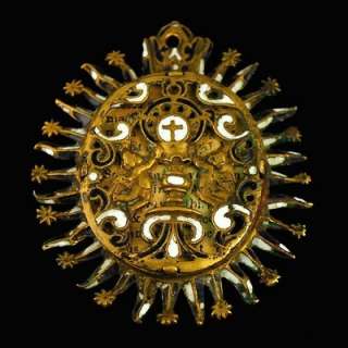 17th Century Spanish Colonial Bronze Enamel Reliquary   