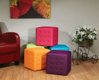   Collection Weave Pattern Ottoman Footstool Side Accent Tables  