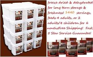 Wise Food Storage 12 month freeze dried dehydrated 1440  