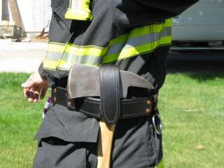 Firefighter Leather Ax Belt, Tool Belt, Fire Service  