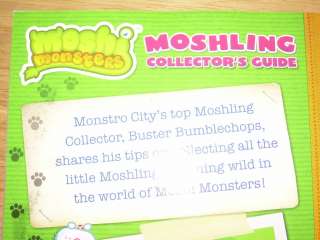Moshi Monsters MOSHLING COLLECTORS GUIDE Book + 2 MOSHLINGS Mystery 