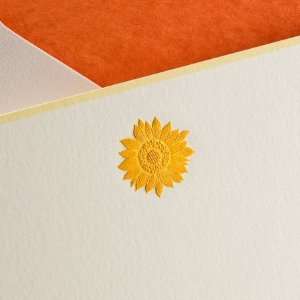   Printery Sunflower Yellow Boxed Engraved Note Cards 