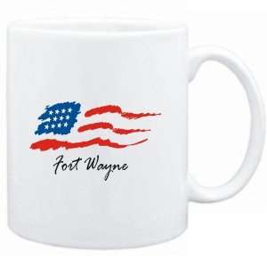  Mug White  Fort Wayne   US Flag  Usa Cities Sports 