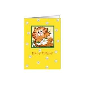  Birthday Kitty Cat & Daisy Card Toys & Games