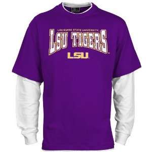  LSU Tigers Purple Walk On Long Sleeve T shirt Sports 