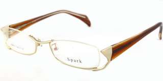   glasses metal optical half rimless RX glasses Spark 6908 Golden  
