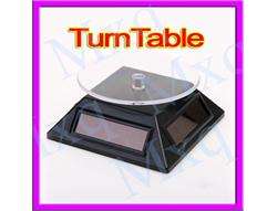 New Black Solar Rotating Display Stand Turn Table Plate  