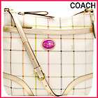 NWT COACH HERITAGE SIGNATURE TATTERSALL FILE CROSSBODY LEATHER BAG 