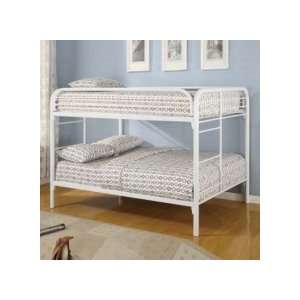  White Full over Full Bunk Bed   Coaster 460056W Furniture 