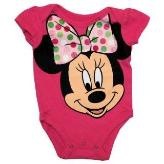 Minnie Mouse Walt Disney Face Cartoon Baby Creeper Romper Snapsuit by 