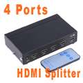 Port IR Remote 1x2 HDMI Splitter for PS3 XBOX 360 DVD  