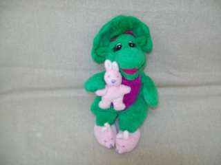 BABY BOP PLUSH BEAN BAG WITH BUNNY AND SLIPPERS BARNEY  