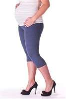 Maternity Leggings 3/4 Length Over Bump Cotton Size 8 18 Trousers New 