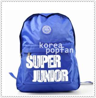 SJ SUPER JUNIOR WITH E.L.F KPOP BLUE SCHOOLBAG BACKPACK BAG NEW  
