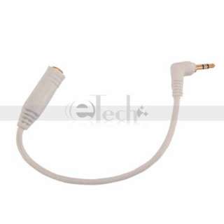 White 2.5mm Male to 3.5mm Female Stereo Headset Headphone Converter 