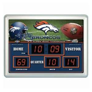    Denver Broncos Clock   14x19 Scoreboard