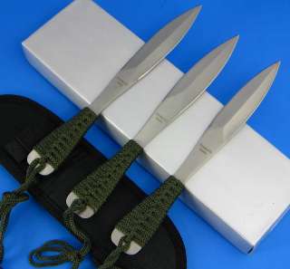 piece Throwing Dagger Knife set with Sheath Perfect Point Doubled 