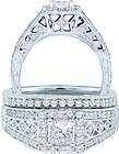 Stunning 1.57 Ct. Princess Cut Diamond 14K Bridal Set