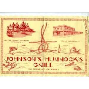   Johnsons Hummocks Placemat Providence Rhode Island 