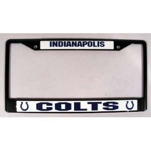  Indianapolis Colts NFL Black Metal License Plate Frame 