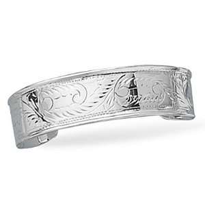  Sterling Silver Engraved Cuff Bracelet West Coast Jewelry 