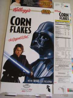 Kelloggs Corn Flakes w/ Darth Vader Cereal Box 2006  