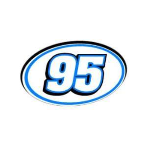  95 Number Jersey Nascar Racing   Blue   Window Bumper 