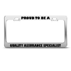 Proud Quality Assurance Specialist Career Profession license plate 
