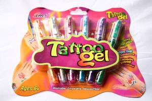 Tattoo Gel Pen x 6 Craft Kits Kids Art Gift  