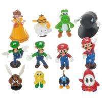 Lot 12 Super Mario bros mini figures Figurine Toy Doll  