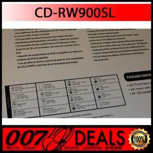   RW900SL Rackmount CD Recorder CDRW900SL  CDRW 900 Playback XLR RCA