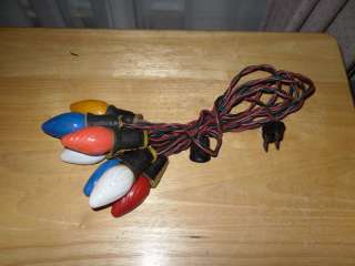 RARE C9 LIGHT SET WITH TWISTED MAZDA BULBS / WITH CORD  