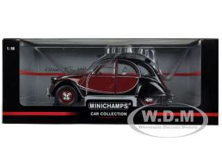   2CV Charleston Burgundy/Black die cast car model by Minichamps