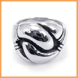Stainless Steel Silver Tone Hand Power Ring Free Ship  