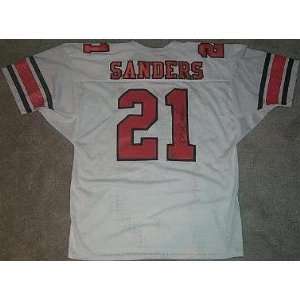 Barry Sanders Autographed Jersey   Oklahoma State White  