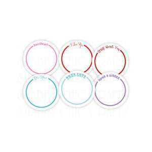   Paper Tags   Valentine Word Circles   Set of 6 Arts, Crafts & Sewing