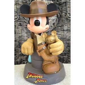   Mouse as Indiana Jones Figurine Plastic Bank NEW 