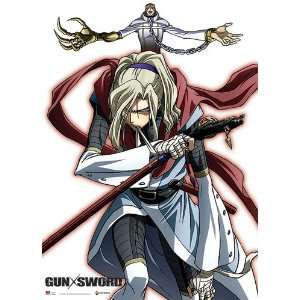 Gun X Sword Ray Lundgren Vs. The Claw Man Anime Wall Scroll  