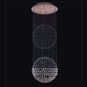   Modern Ceiling Pendant Crystal Chandelier 19W 63L 6 lights Rain Drop