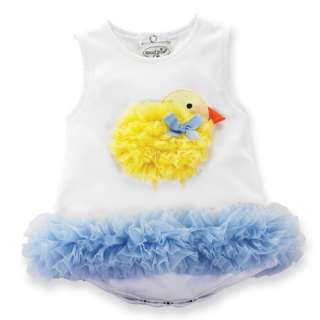 Mud Pie Baby CHICK ALL IN ONE DRESS 176060 Cottontail Collection 