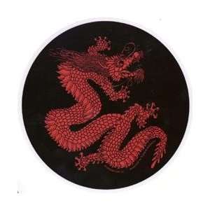  Chinese Dragon Sticker ~ Round Red Dragon Sticker/Decal 