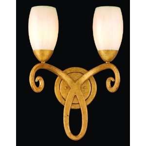   68 12 2 Light Dauphine Wall Sconce, Gold Leaf