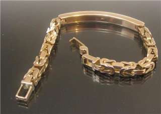 14k Yellow Gold Byzantine Bracelet used custom 8  