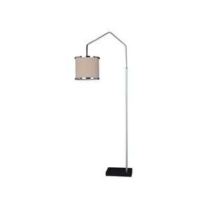 Dimond by ELK Lighting Swarthmore Arc Floor Lamp in Chrome and Beige
